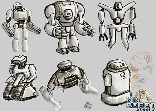 Mr Robot: Rough Bot Sketches