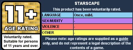 Starscape Age Rating