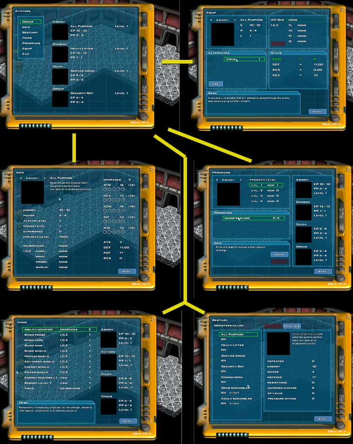 Mr Robot: Shost Hack Management Screens